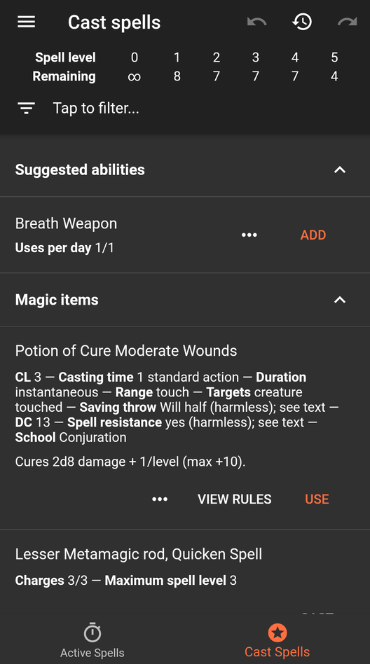 Pro features such as magic items and special abilities